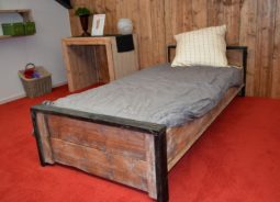 Steigerhouten Bed Groningen - Afbeelding 2