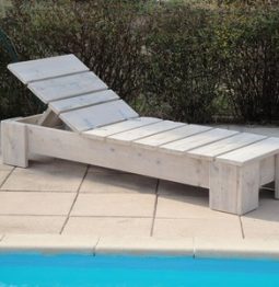 Steigerhouten Loungebed Zandvoort