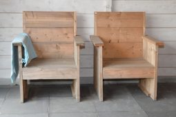 Steigerhouten Stoel Harlingen - Afbeelding 2
