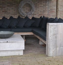 Steigerhouten hoekbank Utrecht