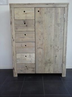 Steigerhouten kast Julianadorp - Afbeelding 2