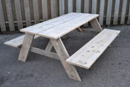 Steigerhouten picknicktafel Assen - Afbeelding 3