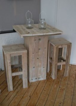 Steigerhouten statafel Groningen - Afbeelding 2