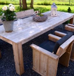 Steigerhouten tafel Amsterdam