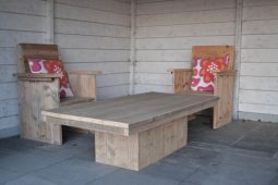 Steigerhouten tafel Sneek - Afbeelding 2